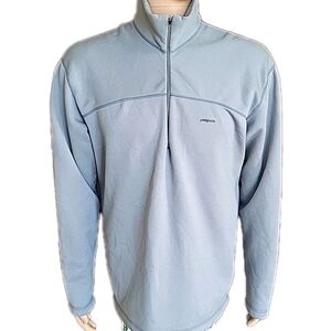 Patagonia Capilene Sweatshirt Mens L Teal Micro Fleece 1/4 Zip Gorpcore 90s Y2K